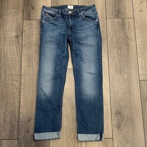 Womens Hudson Jeans Bacara Crop Straight Cuffed Sz 28